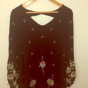Black w/ floral design- free people dress